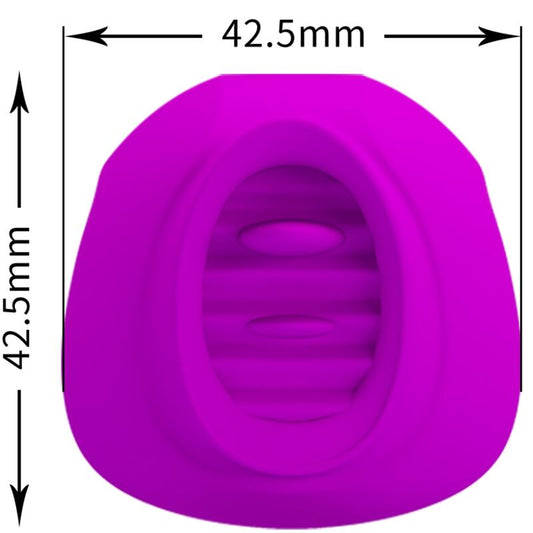 PRETTY LOVE - ESTELLE TONGUE CLITORIS STIMULATOR 12 VIBRATIONS PURPLE - Kink&Play