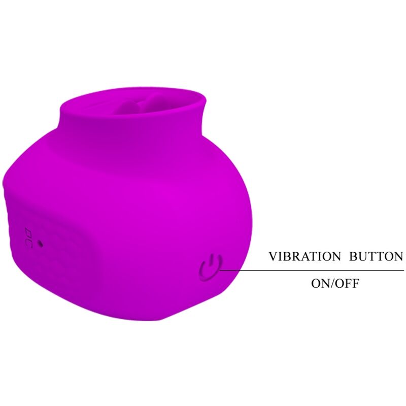 PRETTY LOVE - ESTELLE TONGUE CLITORIS STIMULATOR 12 VIBRATIONS PURPLE - Kink&Play