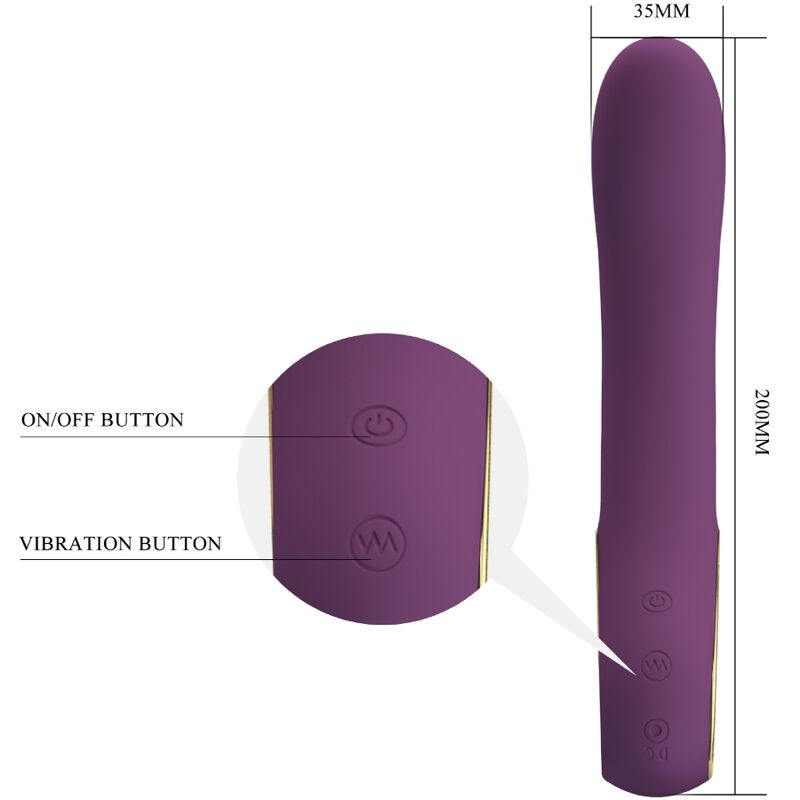 PRETTY LOVE - ETHAN RECHARGEABLE VIBRATOR LILA - Kink&Play
