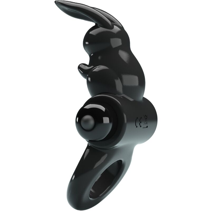 PRETTY LOVE - EXCITING RING RABBIT VIBRATOR RING 10 VIBRATIONS BLACK - Kink&Play