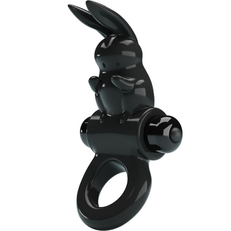 PRETTY LOVE - EXCITING RING RABBIT VIBRATOR RING 10 VIBRATIONS BLACK - Kink&Play