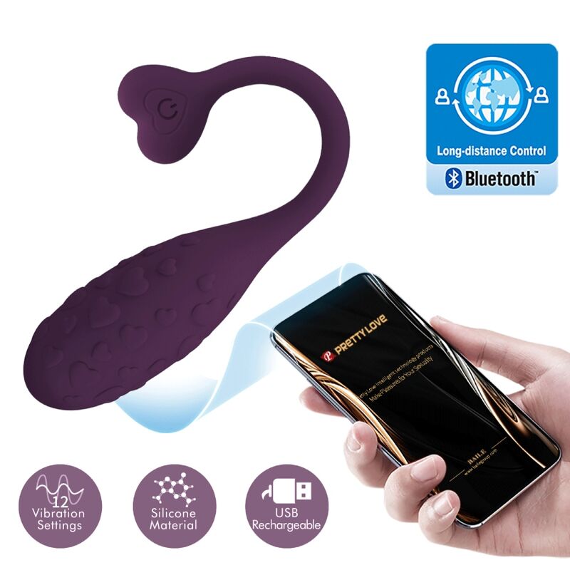 PRETTY LOVE - FISHERMAN APP CONTROLLED VIBRATING EGG LILA - Kink&Play