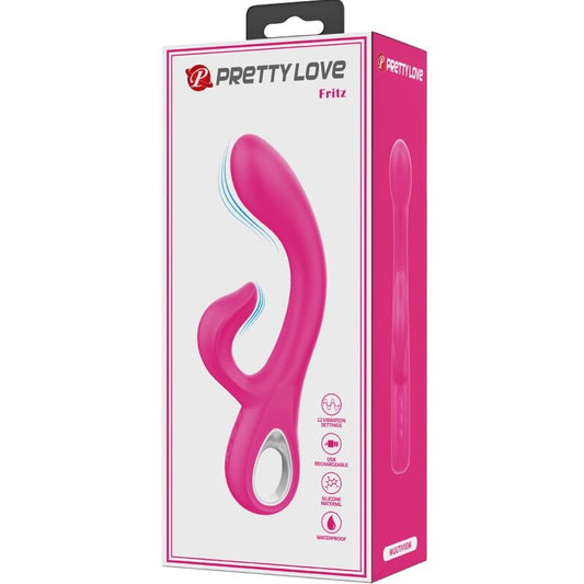 PRETTY LOVE - FRITZ RABBIT VIBRATOR 12 VIBRATIONS PINK - Kink&Play