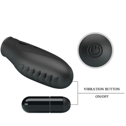 PRETTY LOVE - GILO SILICONE FINGER VIBRATOR BLACK - Kink&Play