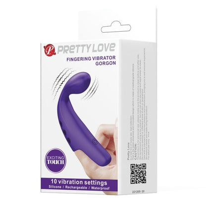 PRETTY LOVE - GORGON PURPLE RECHARGEABLE FINGER VIBRATOR - Kink&Play