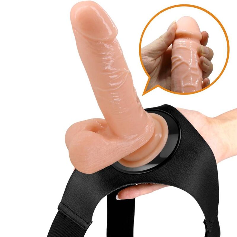 PRETTY LOVE - HARNESS BRIEFS UNIVERSAL HARNESS WITH DILDO TOM 20 CM NATURAL - Kink&Play