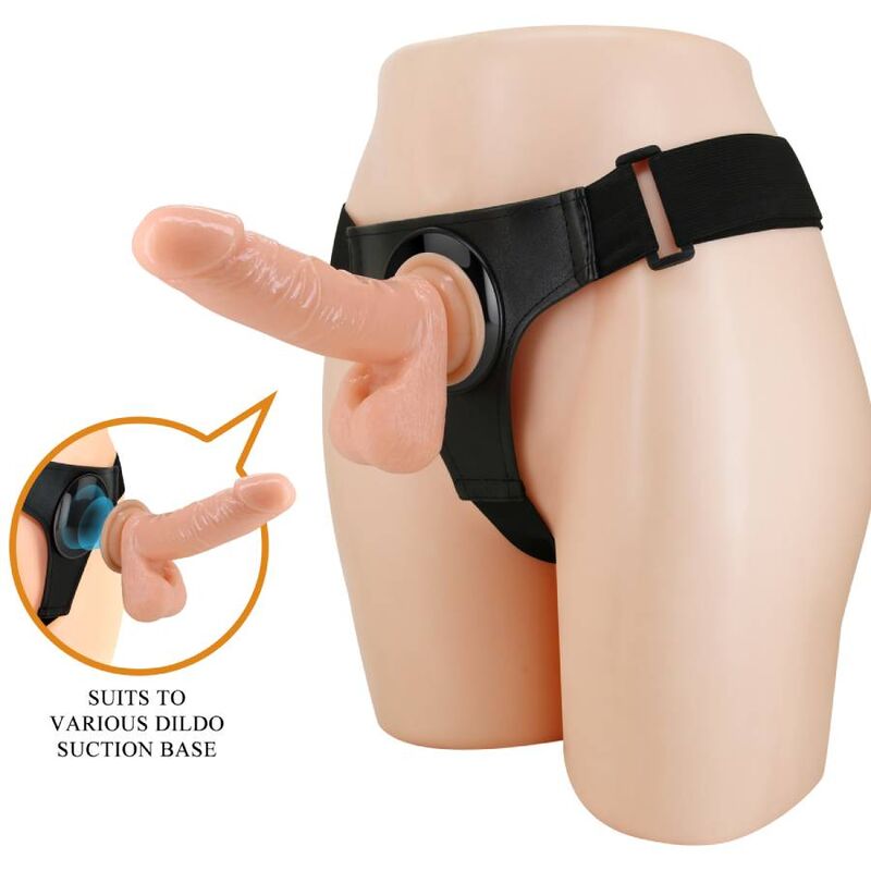 PRETTY LOVE - HARNESS BRIEFS UNIVERSAL HARNESS WITH DILDO TOM 20 CM NATURAL - Kink&Play