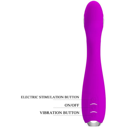 PRETTY LOVE - HECTOR RECHARGEABLE ELECTROSHOCK VIBRATOR WATERPROOF PURPLE - Kink&Play