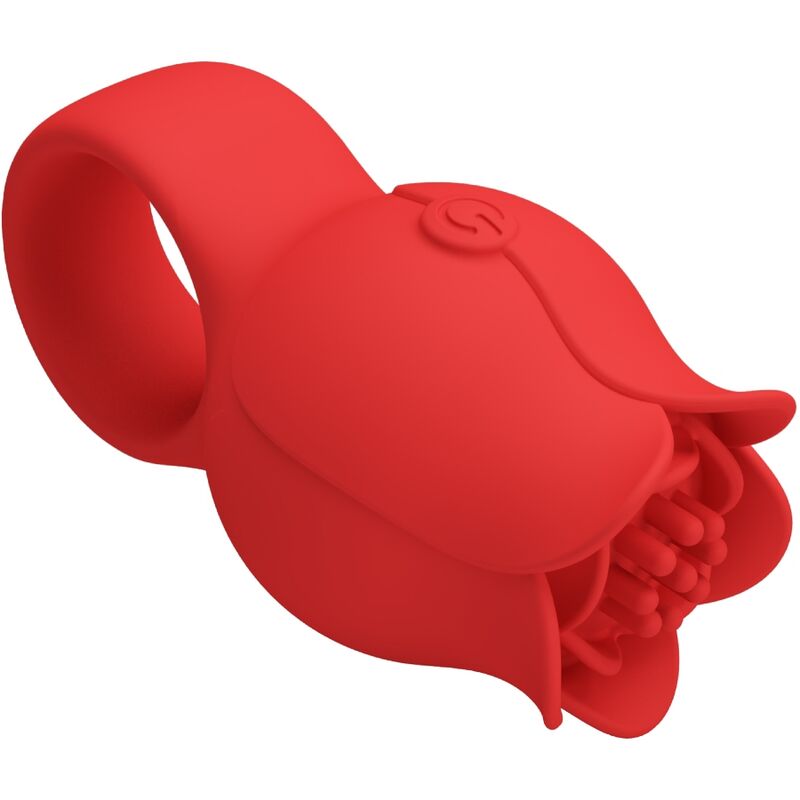 PRETTY LOVE - JAE ROSE SHAPED FINGER VIBRATOR 10 VIBRATIONS RED - Kink&Play