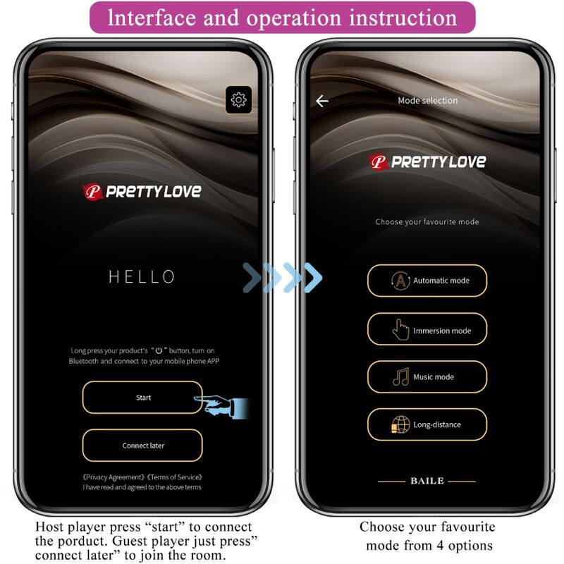 PRETTY LOVE - JEFFERSON APP CONTROLLED ANAL PLUG BLACK - Kink&Play