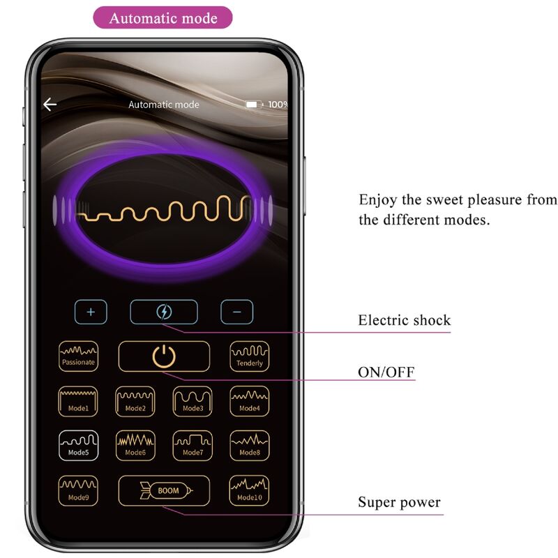 PRETTY LOVE - JEFFERSON APP CONTROLLED ANAL PLUG PURPLE - Kink&Play