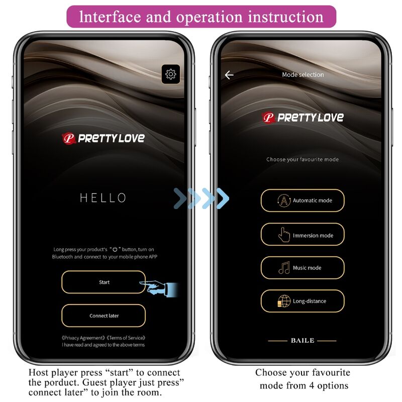 PRETTY LOVE - JEFFERSON APP CONTROLLED ANAL PLUG PURPLE - Kink&Play