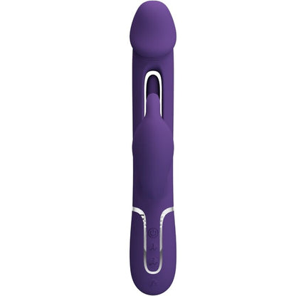 PRETTY LOVE - KAMPAS RABBIT 3 IN 1 MULTIFUNCTION VIBRATOR WITH TONGUE VIOLET - Kink&Play