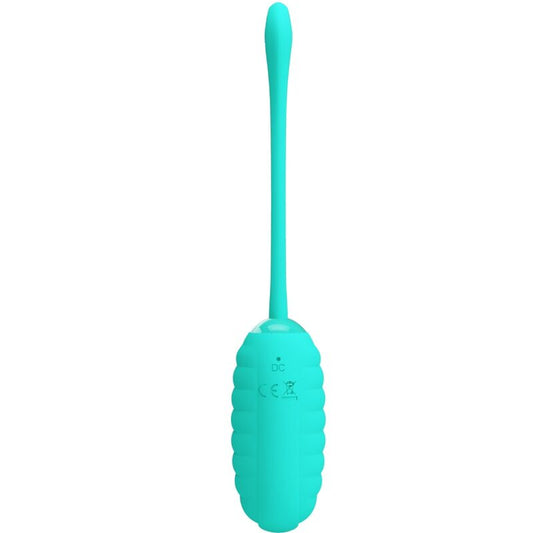 PRETTY LOVE - KIRK RECHARGEABLE VIBRATING EGG AQUA GREEN - Kink&Play