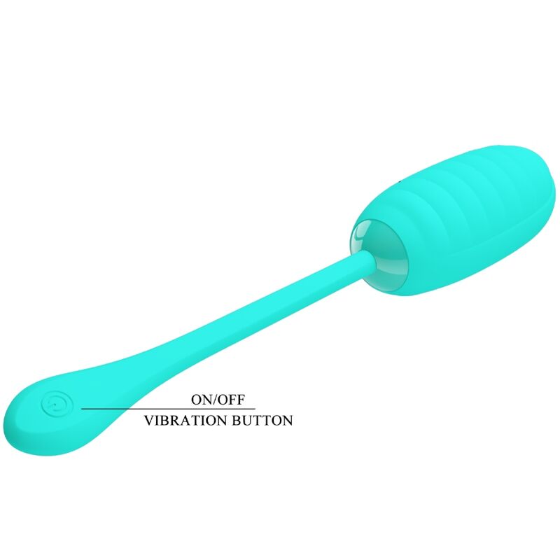 PRETTY LOVE - KIRK RECHARGEABLE VIBRATING EGG AQUA GREEN - Kink&Play