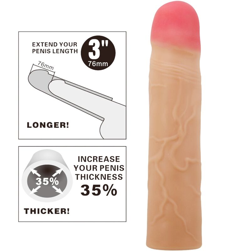 PRETTY LOVE - KYLIAN PENIS EXTENDER COVER FLESH - Kink&Play