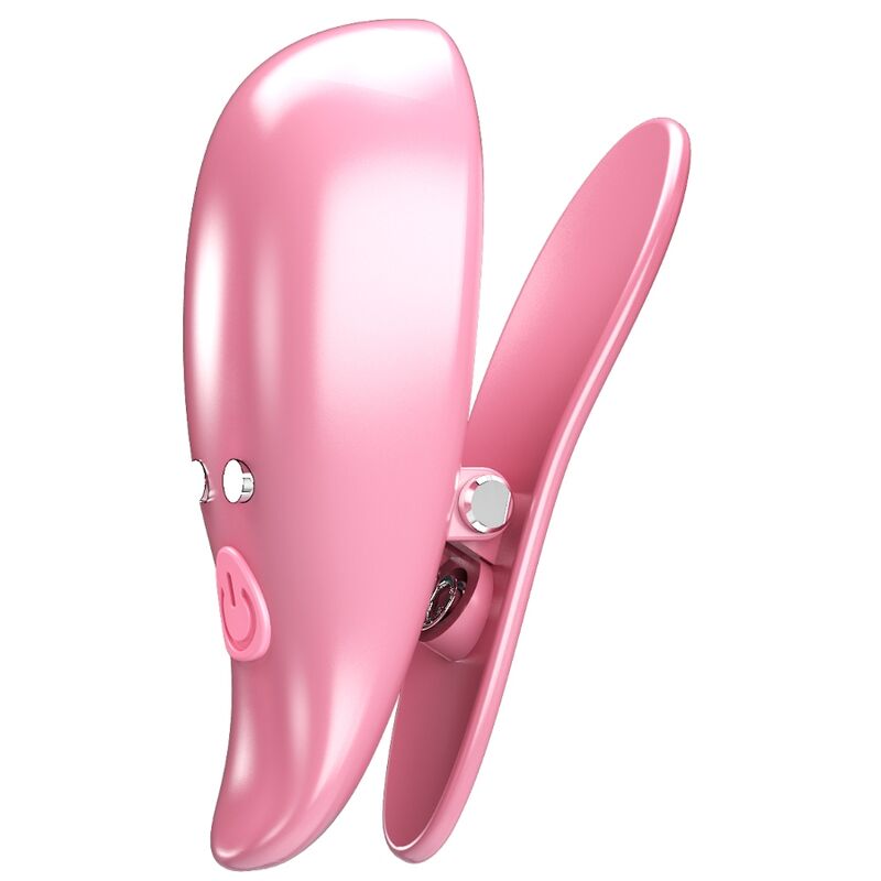 PRETTY LOVE - LEAF VIBRATING NIPPLE CLAMPS PINK - Kink&Play