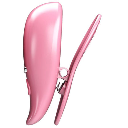 PRETTY LOVE - LEAF VIBRATING NIPPLE CLAMPS PINK - Kink&Play