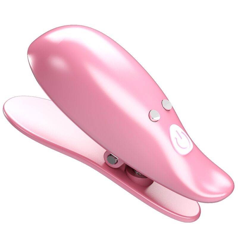 PRETTY LOVE - LEAF VIBRATING NIPPLE CLAMPS PINK - Kink&Play