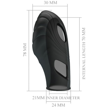 PRETTY LOVE - LICH SILICONE FINGER VIBRATOR BLACK - Kink&Play