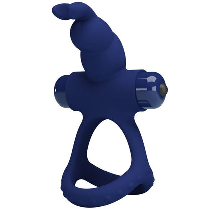 PRETTY LOVE - LUCHITO DOUBLE VIBRATING RING RABBIT BLUE - Kink&Play