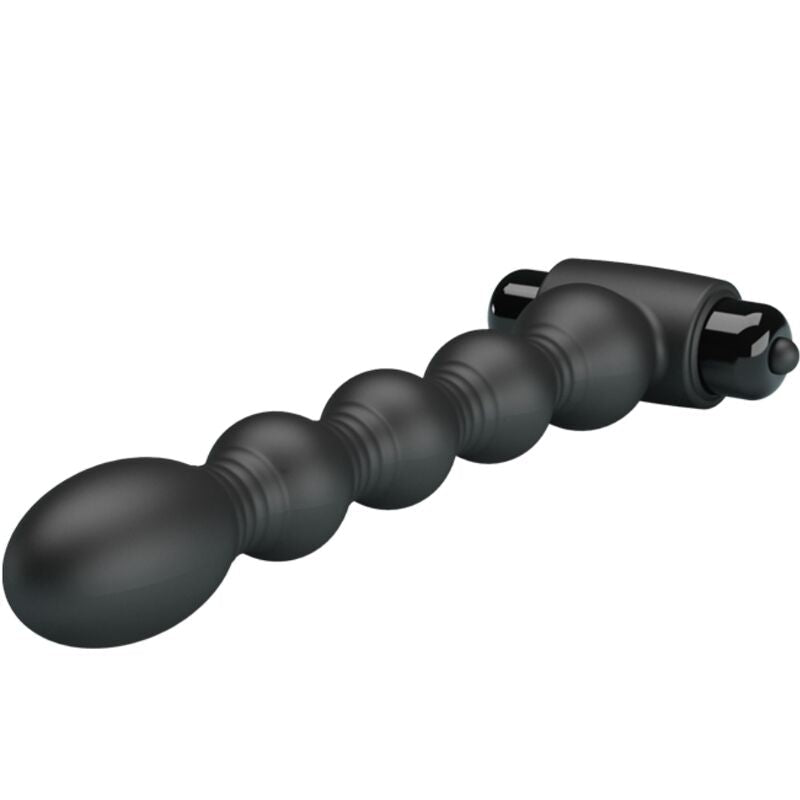 PRETTY LOVE - LYNN SILICONE ANAL PLUG 10 VIBRATIONS BLACK - Kink&Play