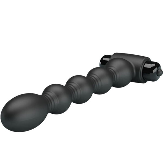 PRETTY LOVE - LYNN SILICONE ANAL PLUG 10 VIBRATIONS BLACK - Kink&Play