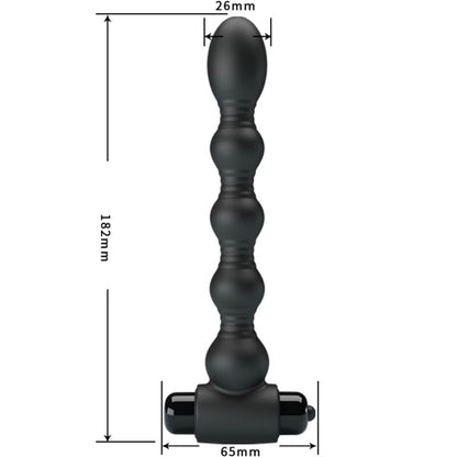 PRETTY LOVE - LYNN SILICONE ANAL PLUG 10 VIBRATIONS BLACK - Kink&Play