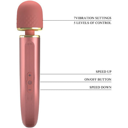 PRETTY LOVE - MASSAGER 7 VIBRATION MODES PINK - Kink&Play