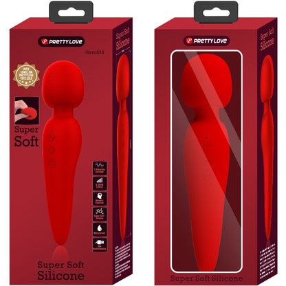 PRETTY LOVE - MEREDITH MASSAGER 12 VIBRATION MODES RED - Kink&Play