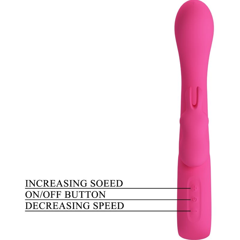 PRETTY LOVE - NOVAK RABBIT VIBRATOR 12 VIBRATIONS PINK - Kink&Play