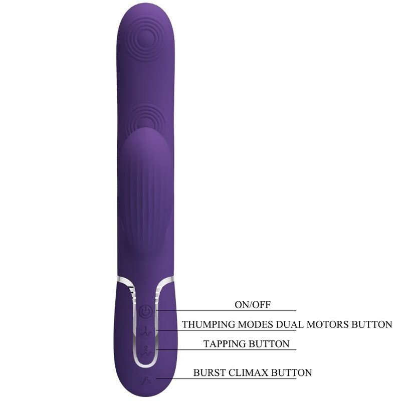PRETTY LOVE - PERLITA G - SPOT VIBRATOR 3 IN 1 MULTIFUNCTION PURPLE - Kink&Play