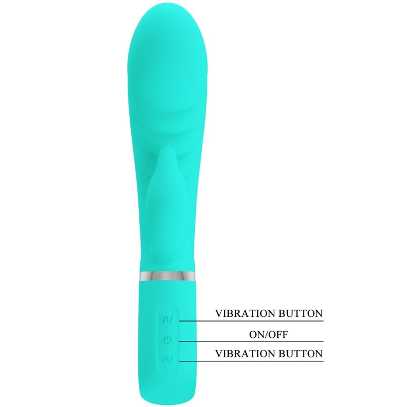 PRETTY LOVE - PRESCOTT MULTIFUNCTION G - SPOT VIBRATOR AQUA GREEN - Kink&Play