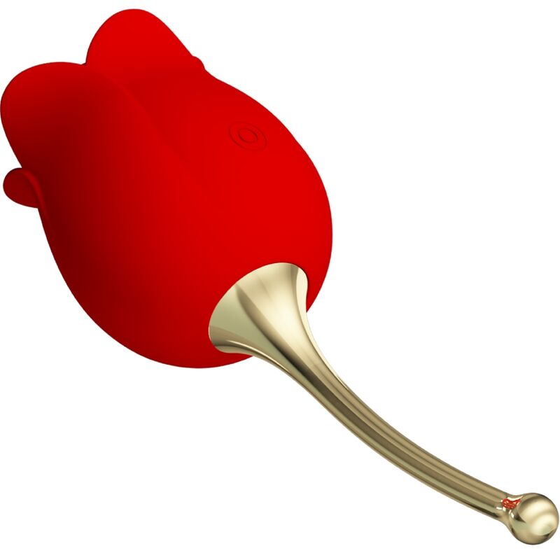 PRETTY LOVE - ROSE LOVER ROSE CLITORIS STIMULATOR 12 VIBRATIONS RED - Kink&Play