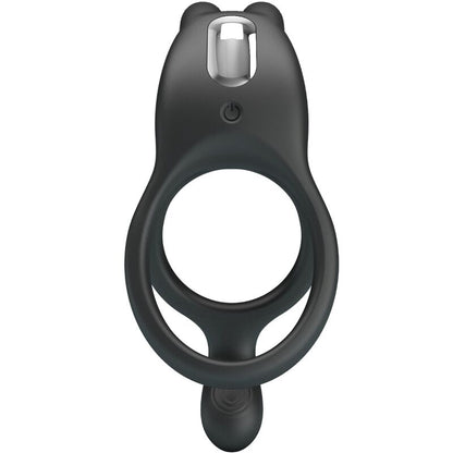 PRETTY LOVE - SETH DOUBLE VIBRATING RING RABBIT 7 VIBRATIONS BLACK - Kink&Play