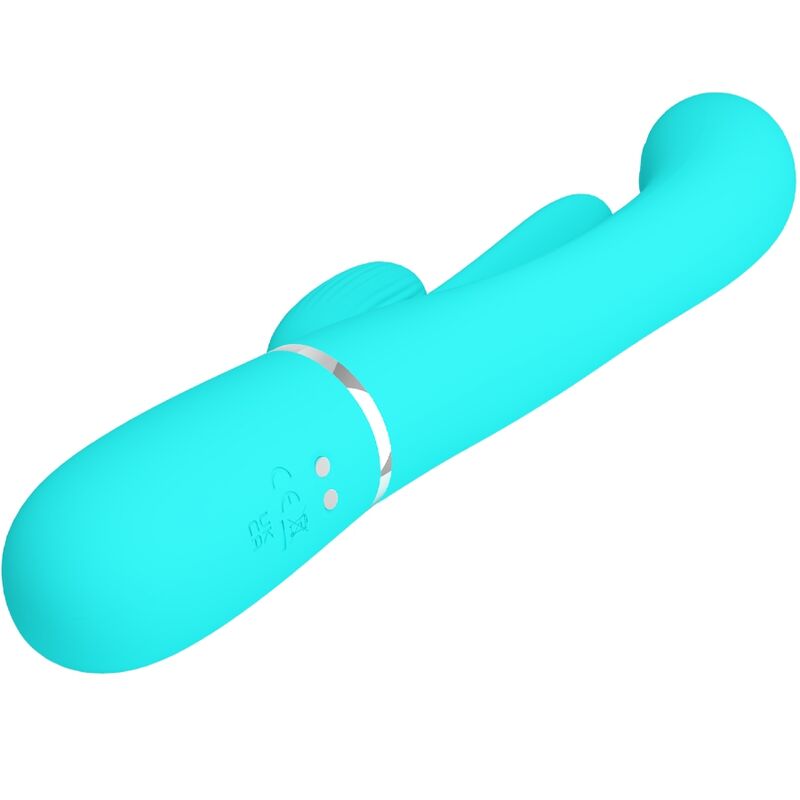 PRETTY LOVE - SHANIA TRIPLE RABBIT MULTIFUNCTION VIBRATOR 3 IN 1 BLUE - Kink&Play