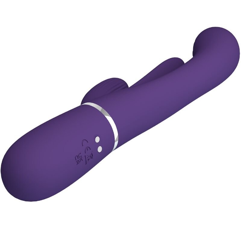 PRETTY LOVE - SHANIA TRIPLE RABBIT VIBRATOR MULTIFUNCTION PURPLE - Kink&Play