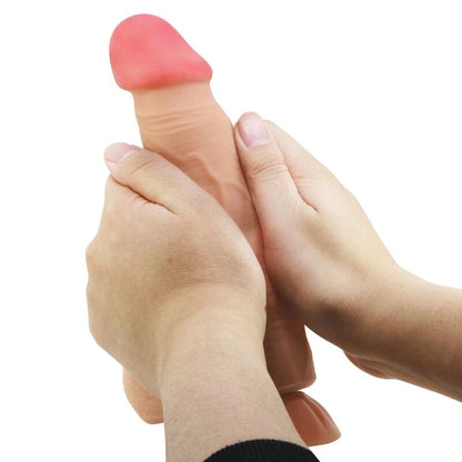 PRETTY LOVE - SLIDING SKIN SERIES REALISTIC DILDO WITH SLIDING SKIN SUCTION CUP REMOTE CONTROL FLESH 21.8 CM - Kink&Play
