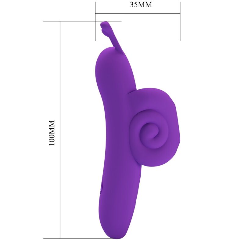 PRETTY LOVE - SNAIL POWERFUL PURPLE FINGER STIMULATOR - Kink&Play