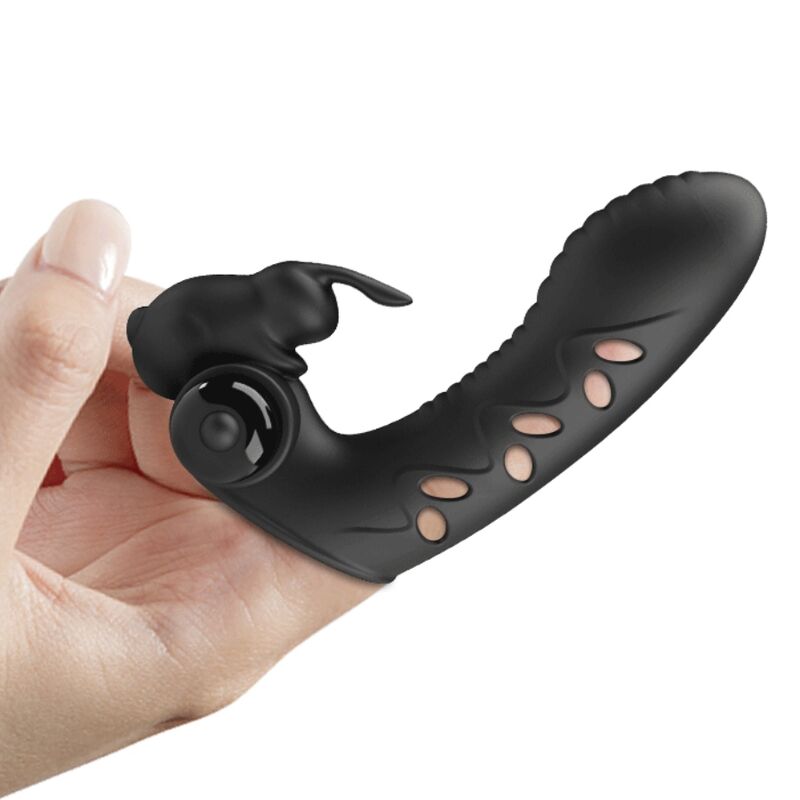 PRETTY LOVE - VANCE BLACK RABBIT VIBRATOR FINGER COVER - Kink&Play