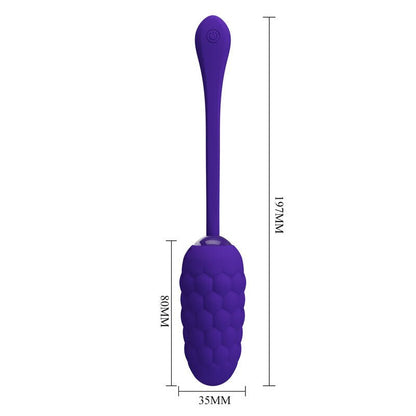 PRETTY LOVE - VIBRATING EGG WITH PURPLE RECHARGEABLE MARINE TEXTURE - Kink&Play