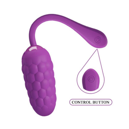 PRETTY LOVE - VIBRATING EGG WITH PURPLE RECHARGEABLE MARINE TEXTURE - Kink&Play