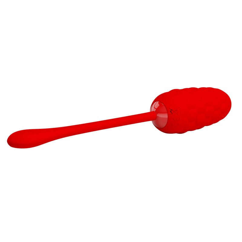 PRETTY LOVE - VIBRATING EGG WITH RED RECHARGEABLE MARINE TEXTURE - Kink&Play