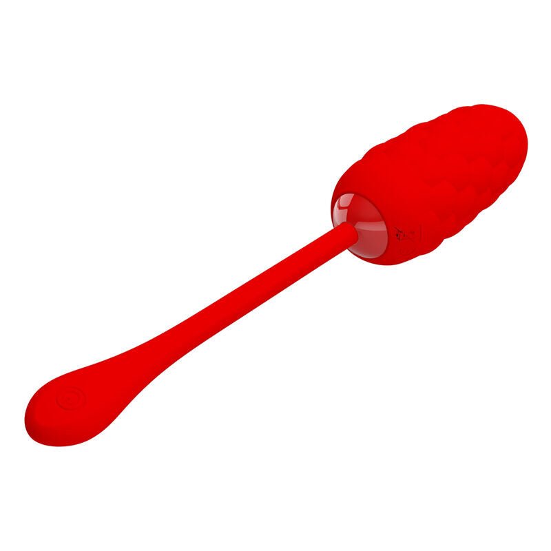 PRETTY LOVE - VIBRATING EGG WITH RED RECHARGEABLE MARINE TEXTURE - Kink&Play