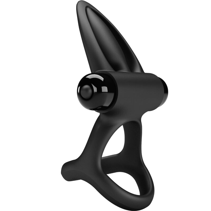PRETTY LOVE - VIBRATING RING 10 VIBRATIONS BLACK SILICONE - Kink&Play