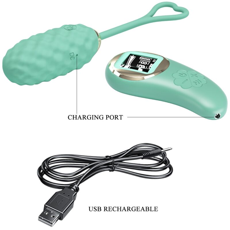 PRETTY LOVE - VIVIAN GREEN REMOTE CONTROL VIBRATING EGG - Kink&Play