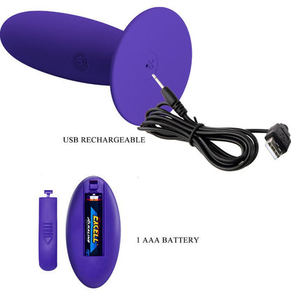 PRETTY LOVE - YOUTH PLUG ANAL VIBRATOR REMOTE CONTROL VIOLET - Kink&Play