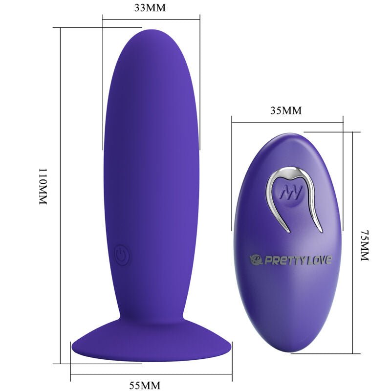 PRETTY LOVE - YOUTH PLUG ANAL VIBRATOR REMOTE CONTROL VIOLET - Kink&Play