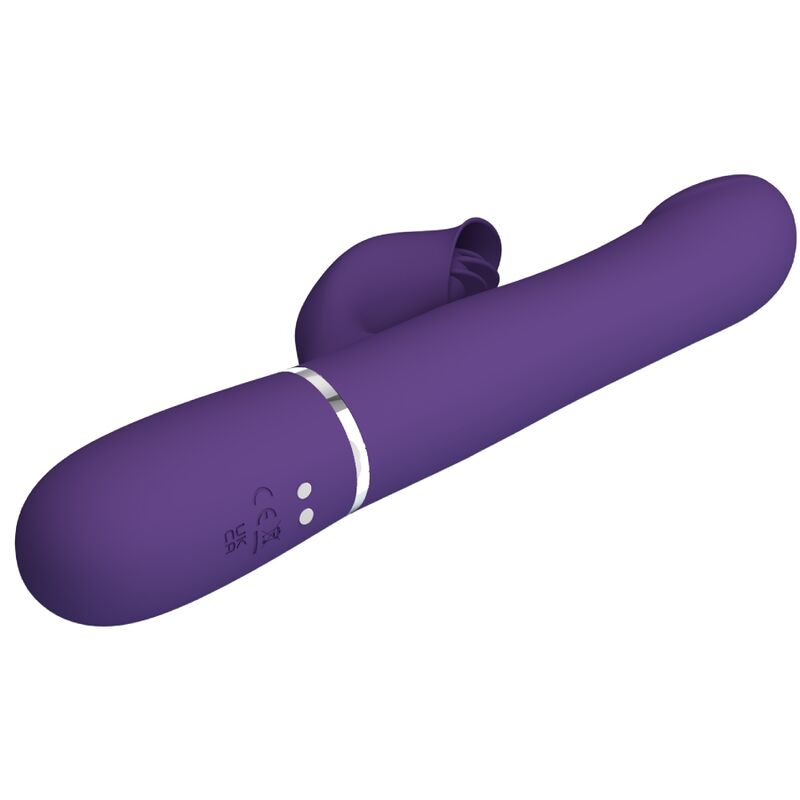 PRETTY LOVE - ZALIN RABBIT VIBRATOR PEARLS 4 IN 1 PURPLE - Kink&Play