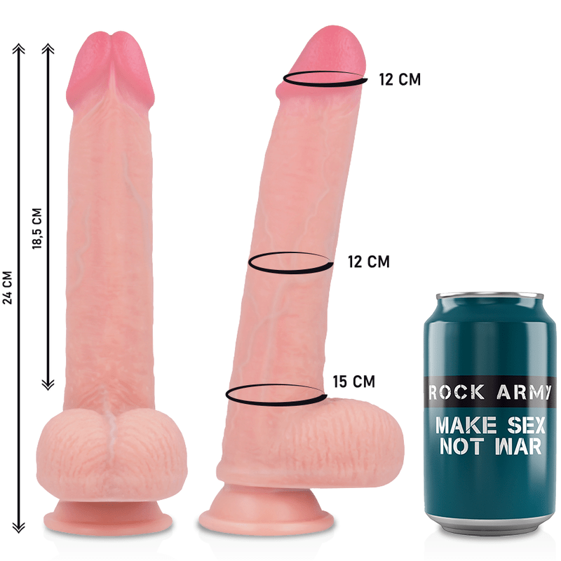 ROCKARMY - ARN S + LIQUID SILICONE DILDO PREMIUM KINGCOBRA 24 CM - O - 4.77 CM - Kink&Play